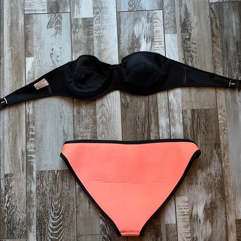 Orange Colorblock Bikini - Picture 2 of 4